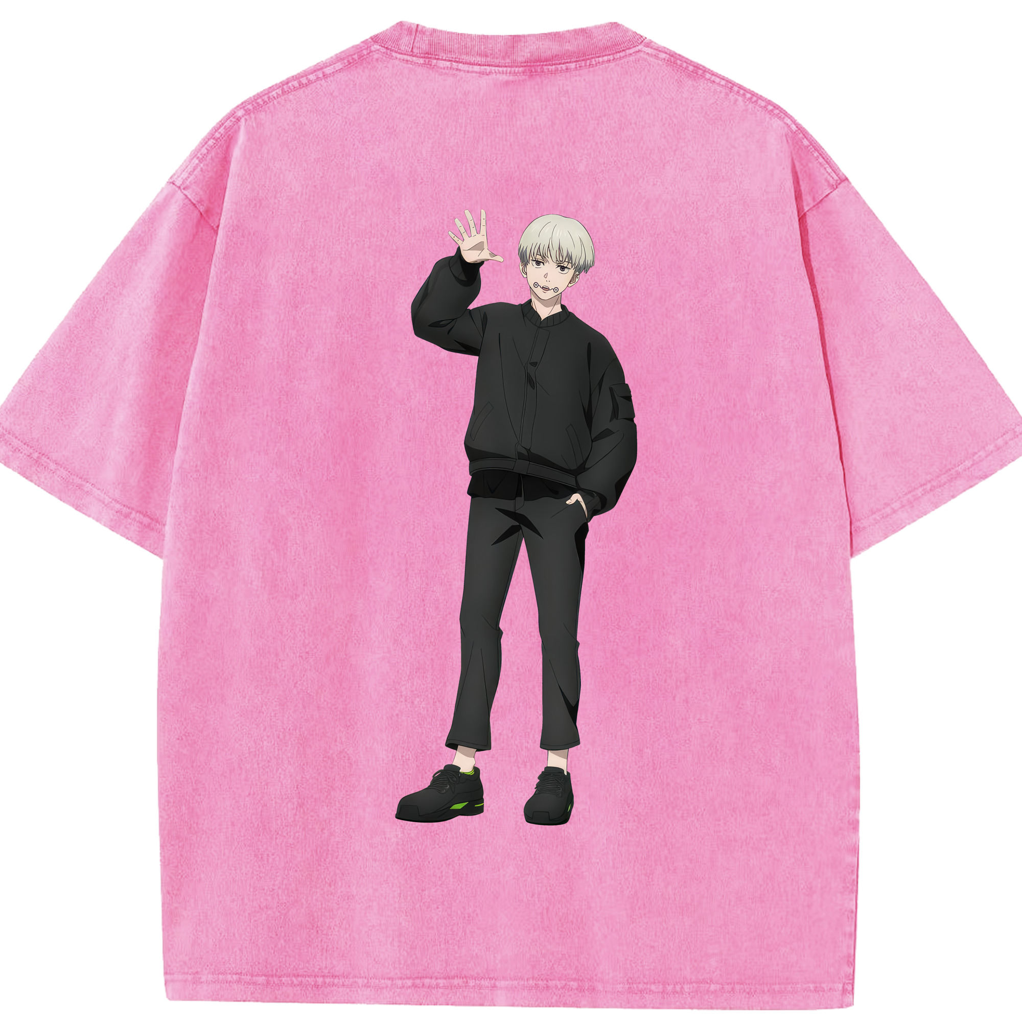 （画像用） 呪術廻戦 Jujutsu Kaisen 綿100% ヴィンテージ風 半袖Tシャツ（背面プリント）